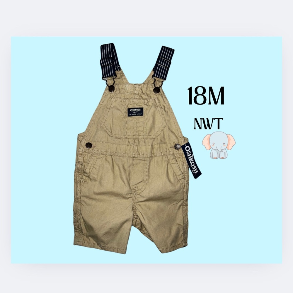 OshKosh Tan Kids Overalls 18M, Toddler